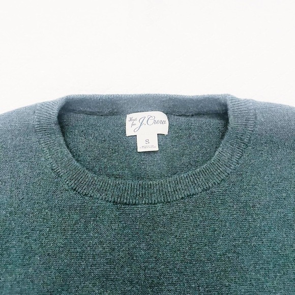 J. Crew The Knit Green Crewneck Sweater Green SZS - Picture 5 of 5